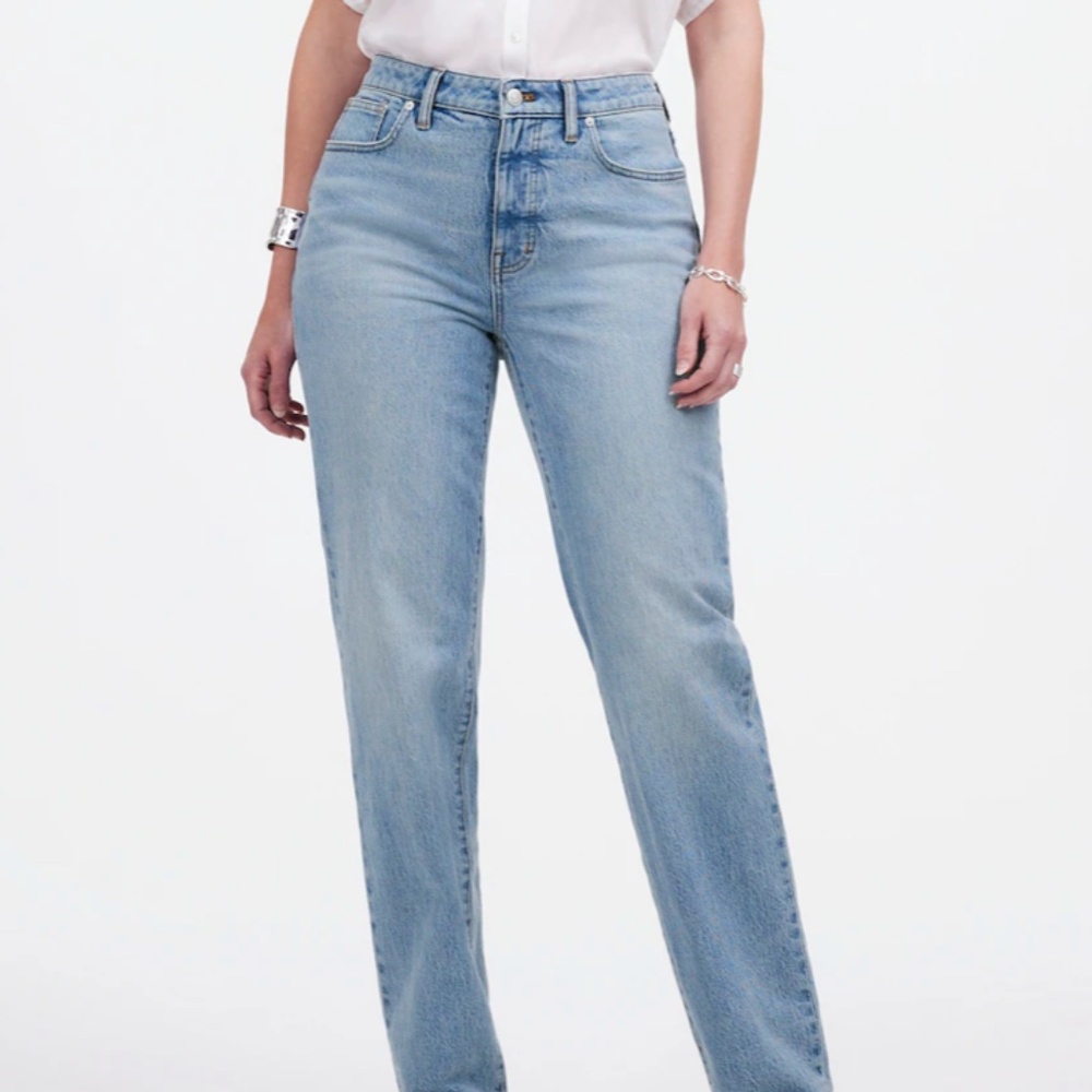 Brand New- Madewell- The curvy '90s straight mid-Rise Jean in Barbosa Wash- W29
